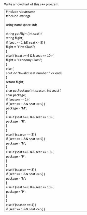 Solved Write a flowchart of this c++ program. #include | Chegg.com