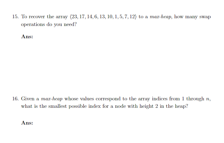 Solved 13. We need to merge 3 ordered arrays with a,b, and c | Chegg.com