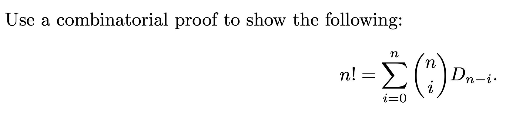 Solved Use A Combinatorial Proof To Show The Following: η | Chegg.com