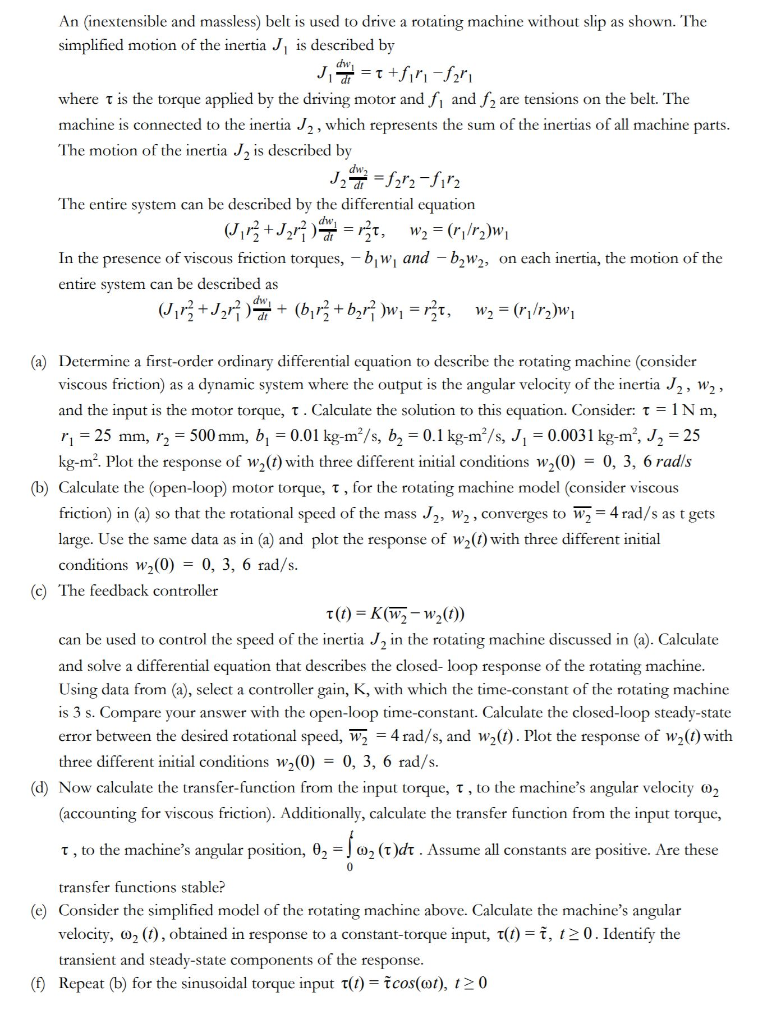 Problem 2: Rotating Machine- Part II (22 points) (a) | Chegg.com