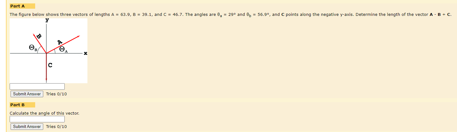 Solved Part A The figure below shows three vectors of | Chegg.com