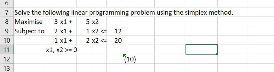 Solved 6 7 Solve the following linear programming problem | Chegg.com