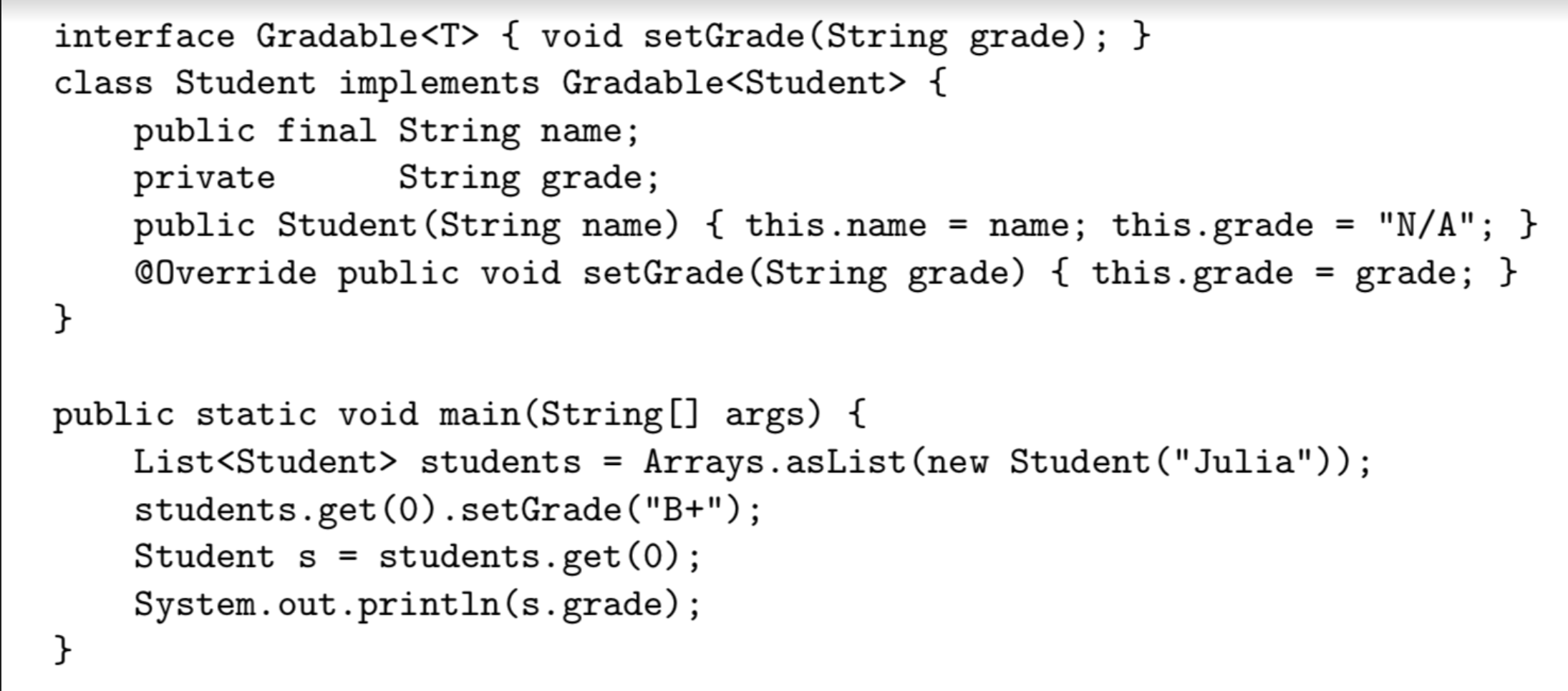 Solved Consider the following Java code, and write down the | Chegg.com