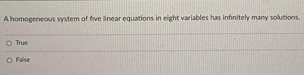 Solved A homogeneous system of five linear equations in | Chegg.com