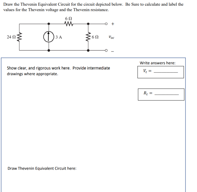 Solved Draw the Thevenin Equivalent Circuit for the circuit | Chegg.com