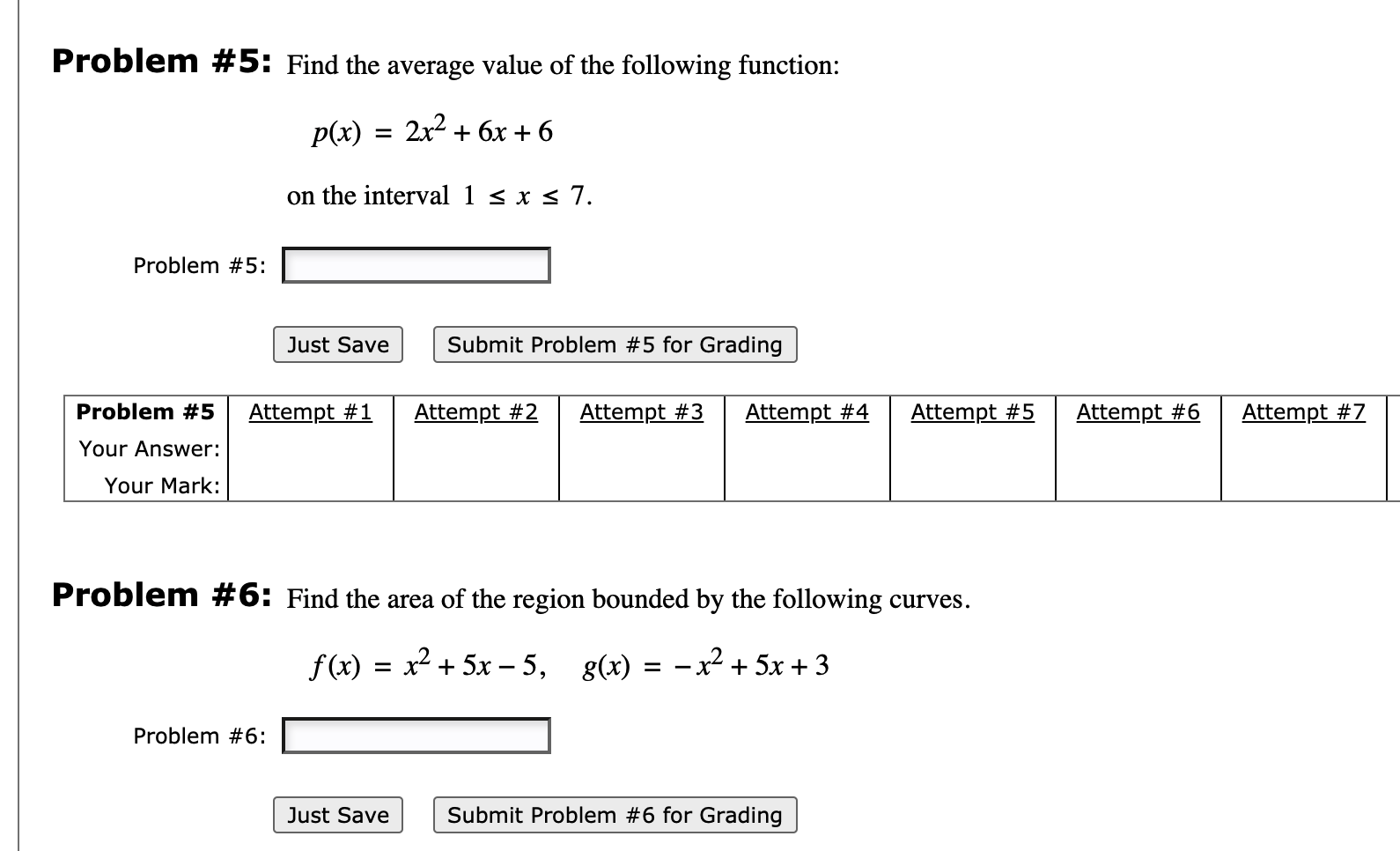 Solved Problem #5: Find the average value of the following | Chegg.com