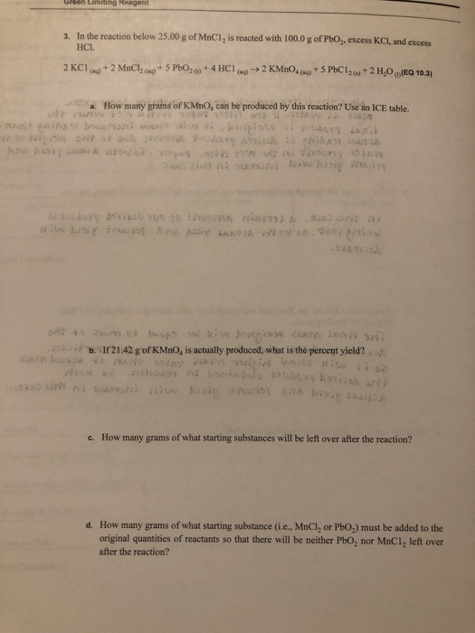 Solved In the reaction below 25.00g ﻿of MnCl2 ﻿is reacted | Chegg.com