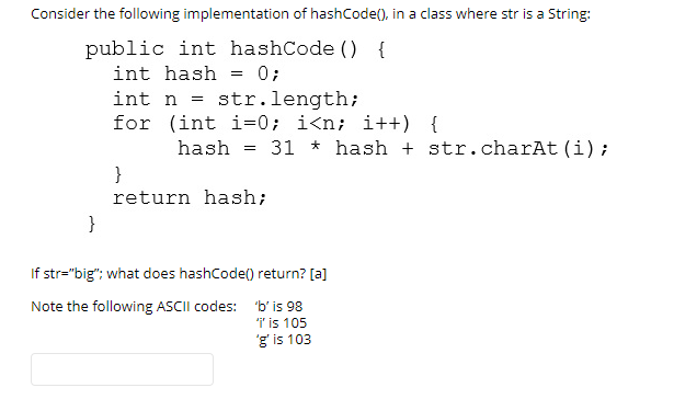 Solved = Consider the following implementation of | Chegg.com
