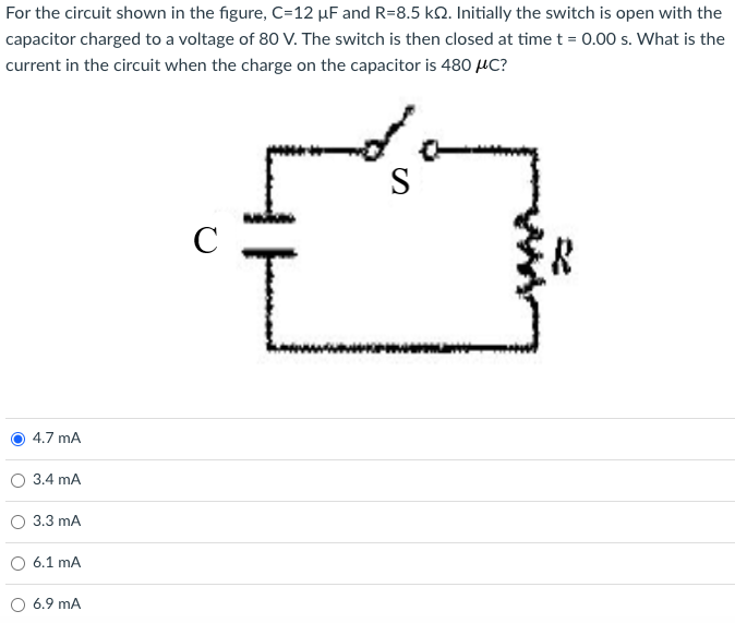 For The Circuit Shown In The Figure C 12 Uf And Chegg Com