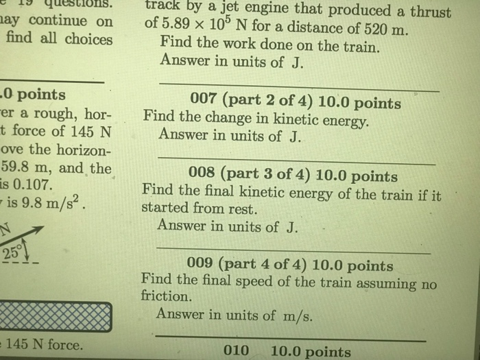 Solved The acceleration of gravity is 9.81 m/s2 If all | Chegg.com