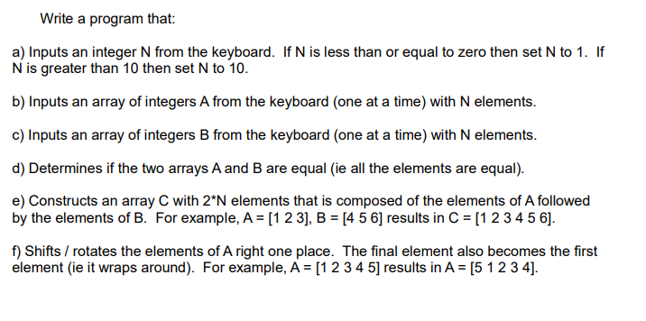 Solved Write a program that: a) Inputs an integer N from the | Chegg.com