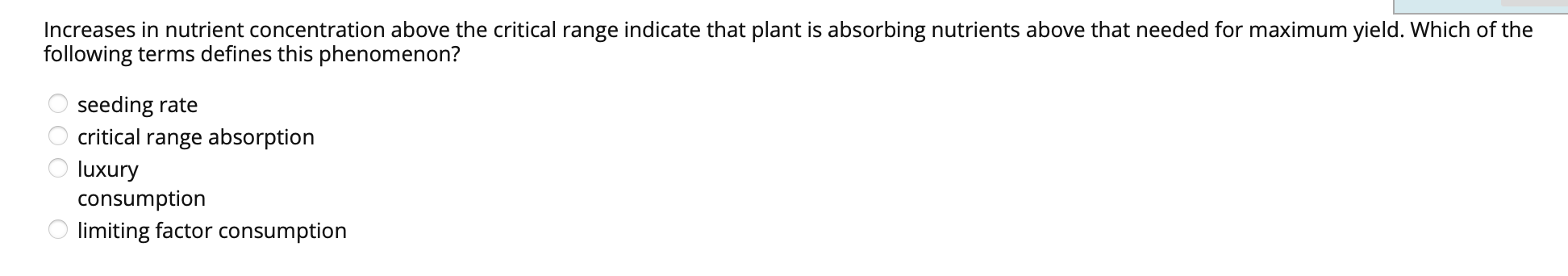 Solved Increases in nutrient concentration above the | Chegg.com