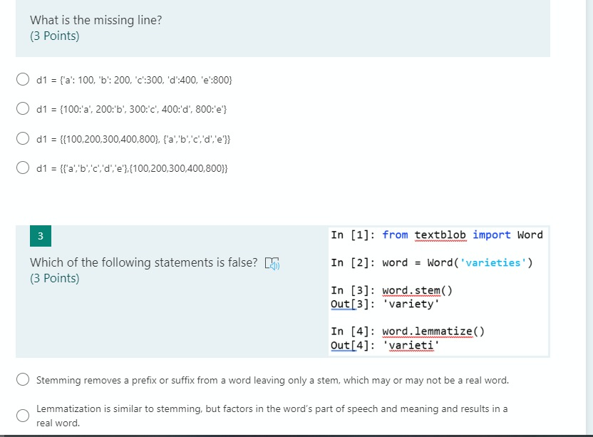 Solved Word package support stemming and lemmatization via | Chegg.com