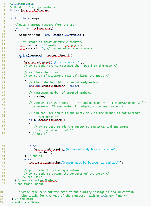 Solved 1 Iuniquetestujava 2 // Test application for class | Chegg.com