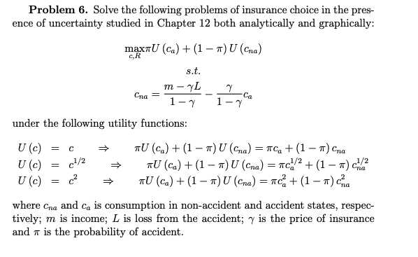 Problem 6. Solve the following problems of insurance | Chegg.com