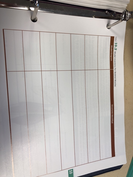 Solved TABLE 10.2 Model Inventory f Model/Diagram for | Chegg.com