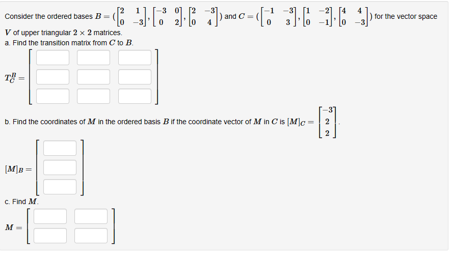 Solved Consider The Ordered Bases | Chegg.com