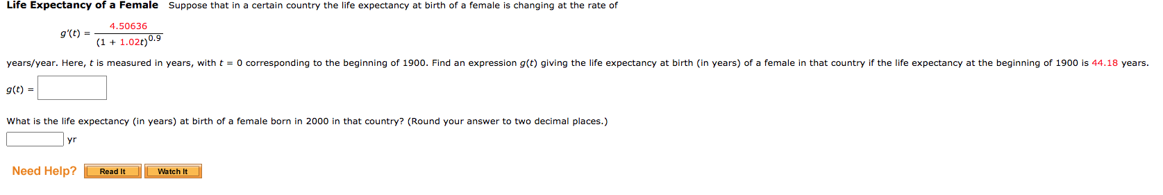 Solved Life Expectancy of a Female Suppose that in a certain | Chegg.com