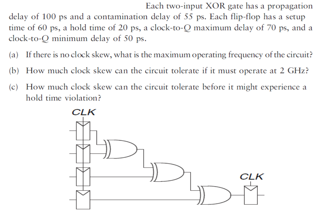 Solved Each Two-input XOR Gate Has A Propagation Delay Of | Chegg.com