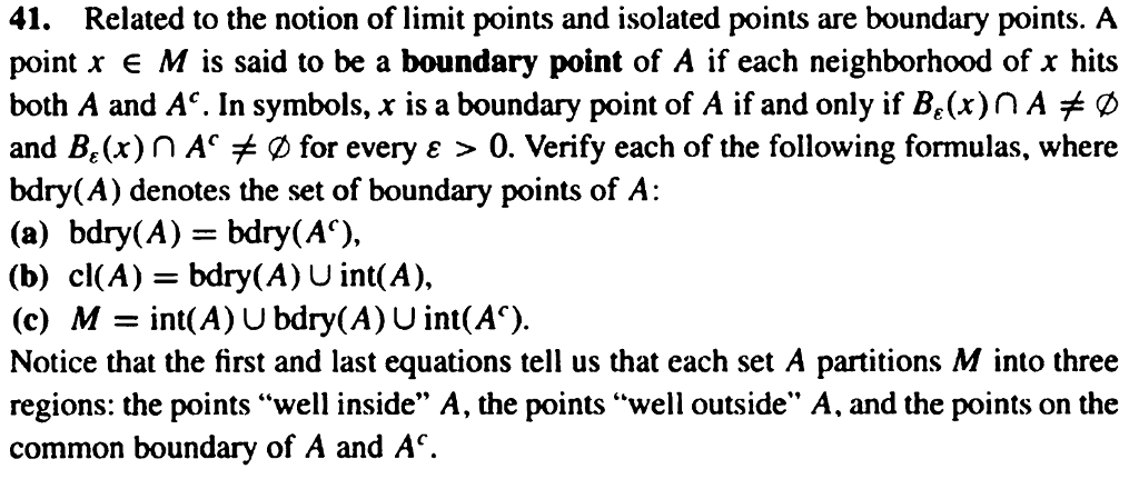 Solved 41. Related to the notion of limit points and | Chegg.com