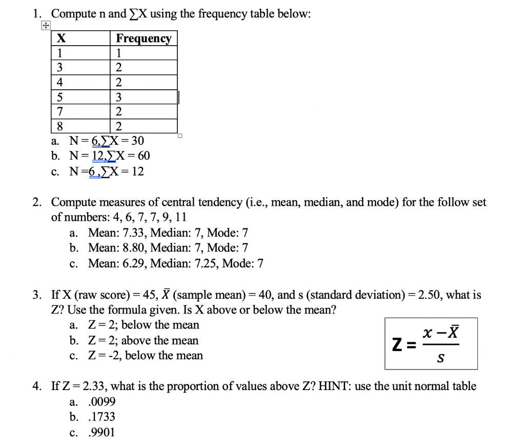 Solved 5 Calculate The Z Statistic Using The Following D Chegg Com