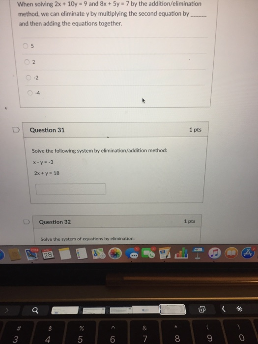 Solved D Question 33 Find the first two equations that are | Chegg.com