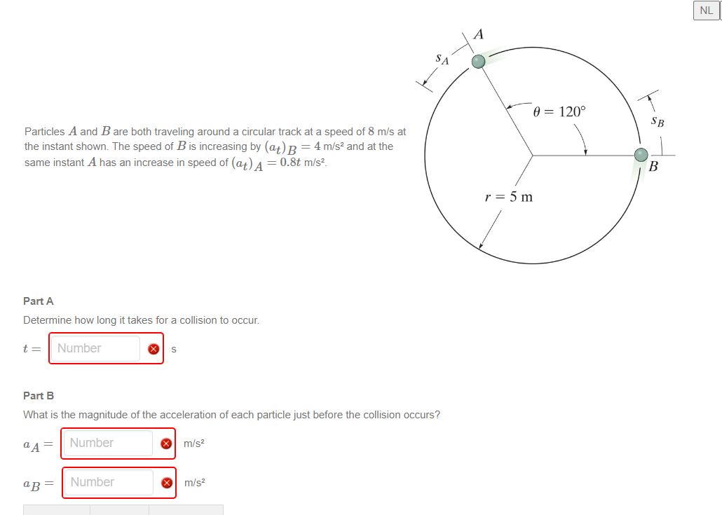 Solved Particles A and B are both traveling around a | Chegg.com