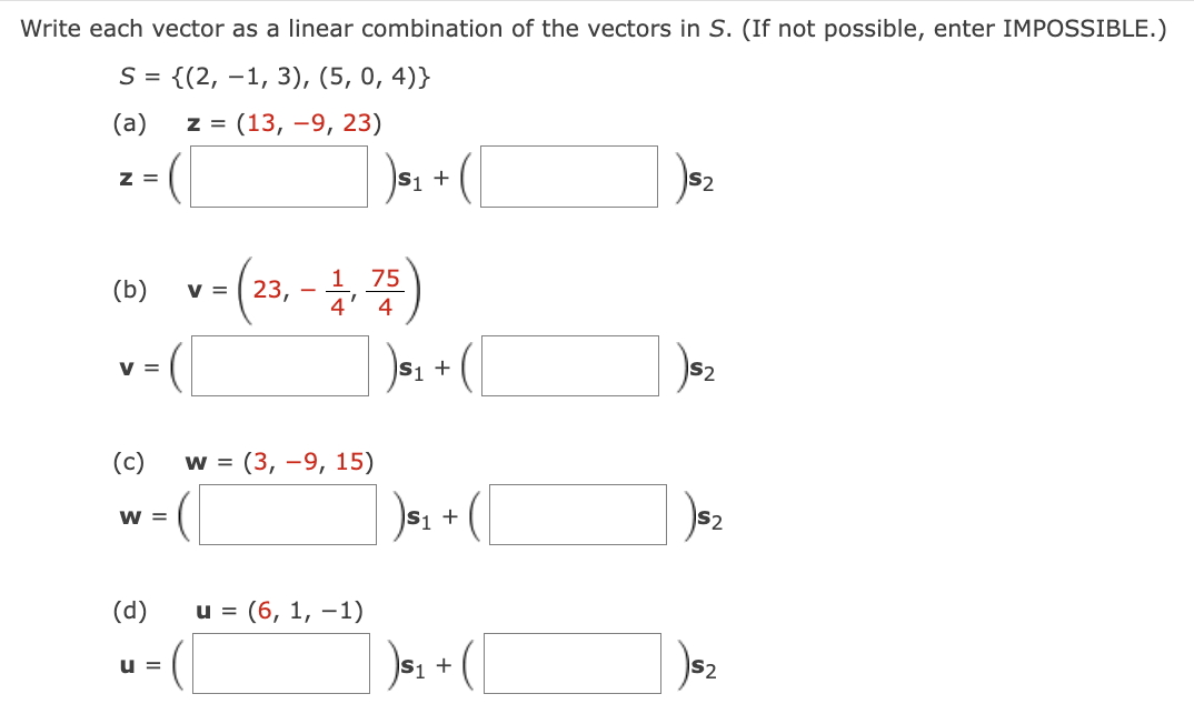 Solved write each vector as a linear combination of the chegg