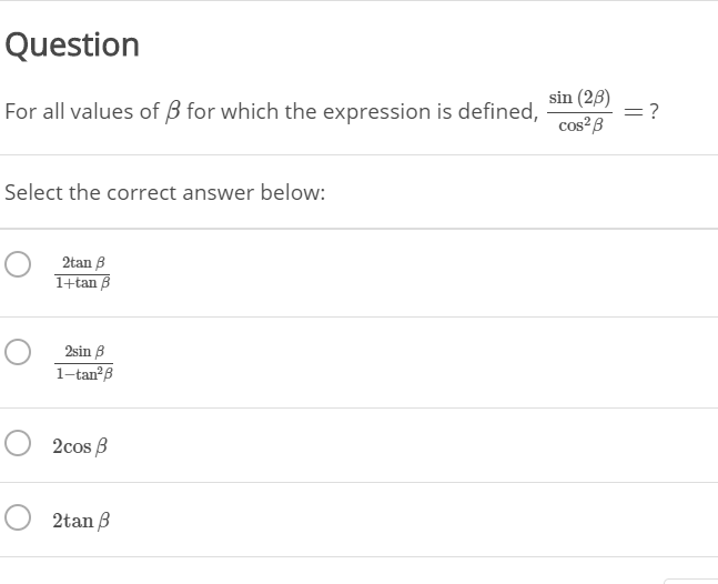Solved For all values of β for which the expression | Chegg.com