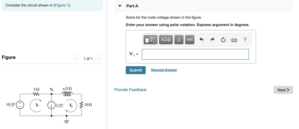 Solved Consider the circuit shown in (Figure 1) Part A Solve | Chegg.com