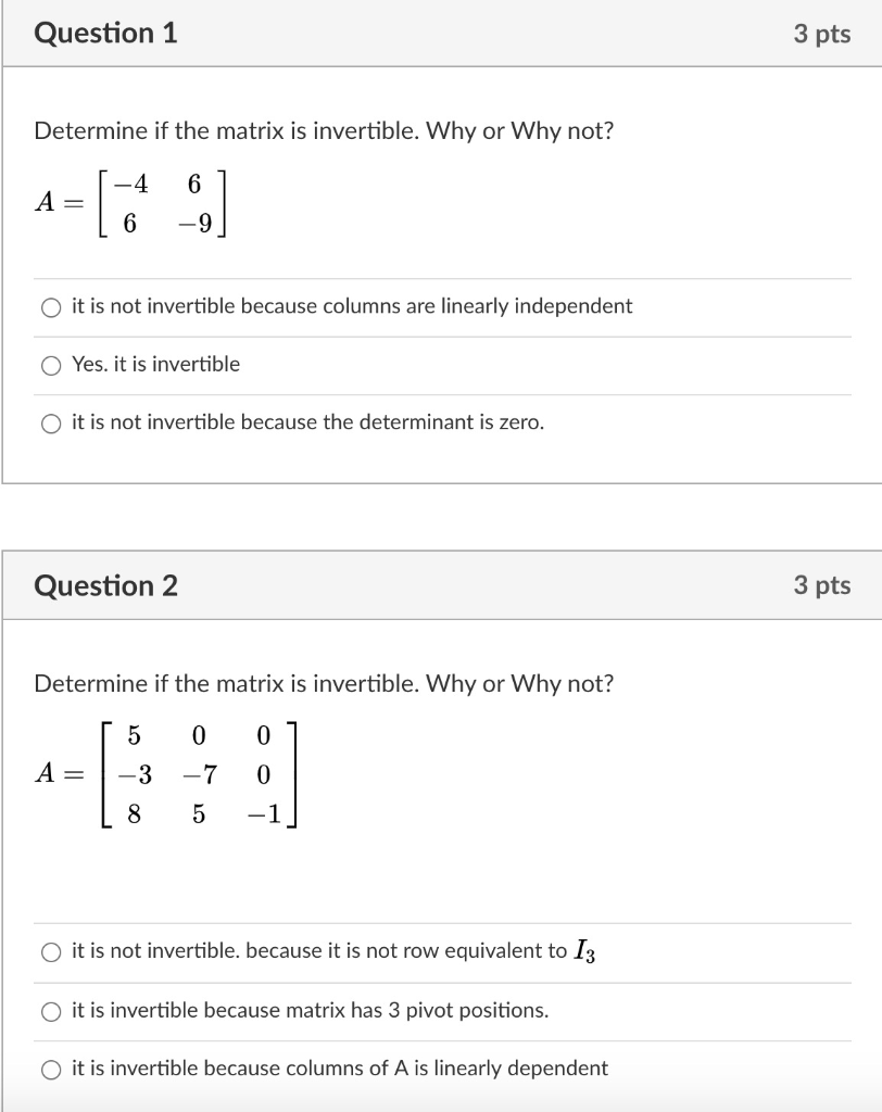 Solved Question 3 3 pts Which of the following statement is