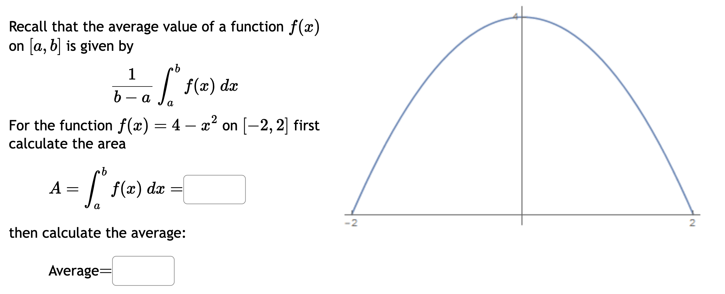 Solved Recall that the average value of a function f(x) on | Chegg.com
