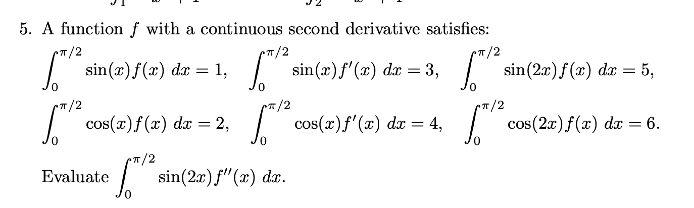 Solved A function f ﻿with a continuous second derivative | Chegg.com