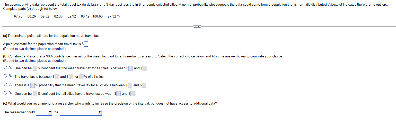 Solved Complete parts (a) through (c) below. | Chegg.com