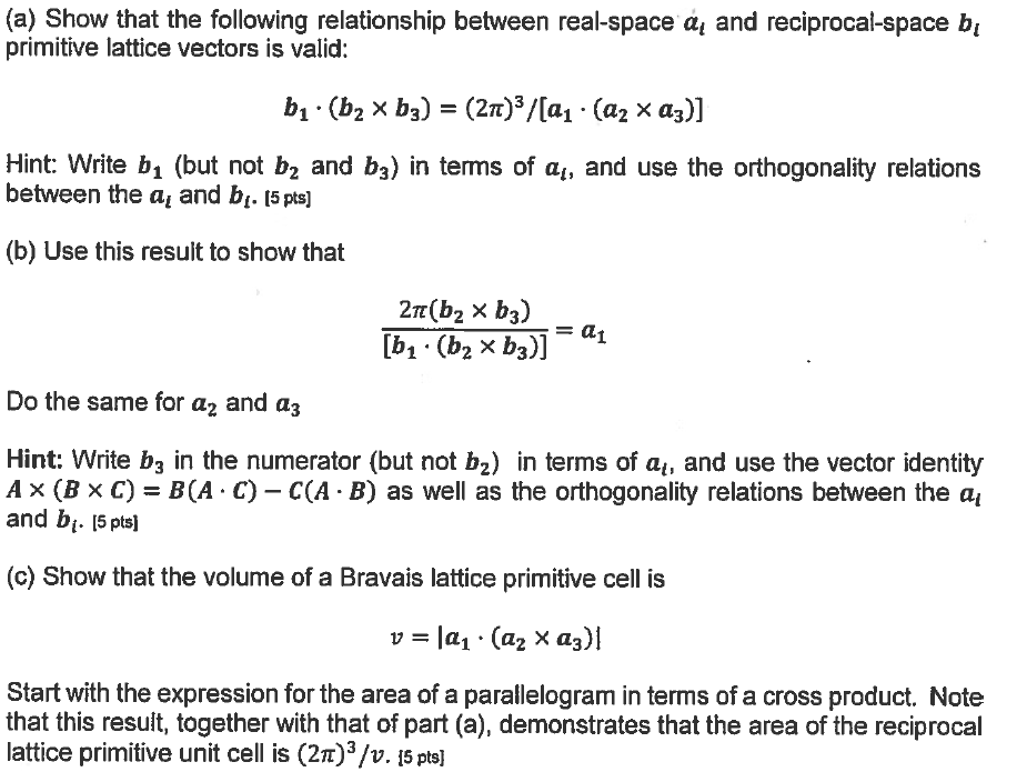 Solved (a) Show That The Following Relationship Between | Chegg.com