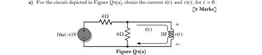 Solved A) For The Circuit Depicted In Figure Q4(a), Obtain | Chegg.com