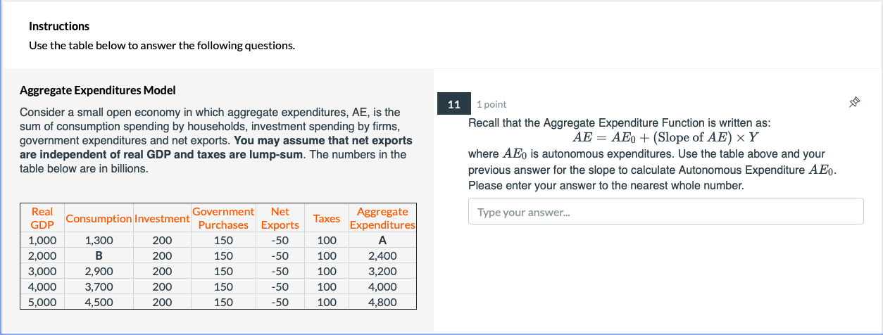Solved Instructions Use the table below to answer the | Chegg.com