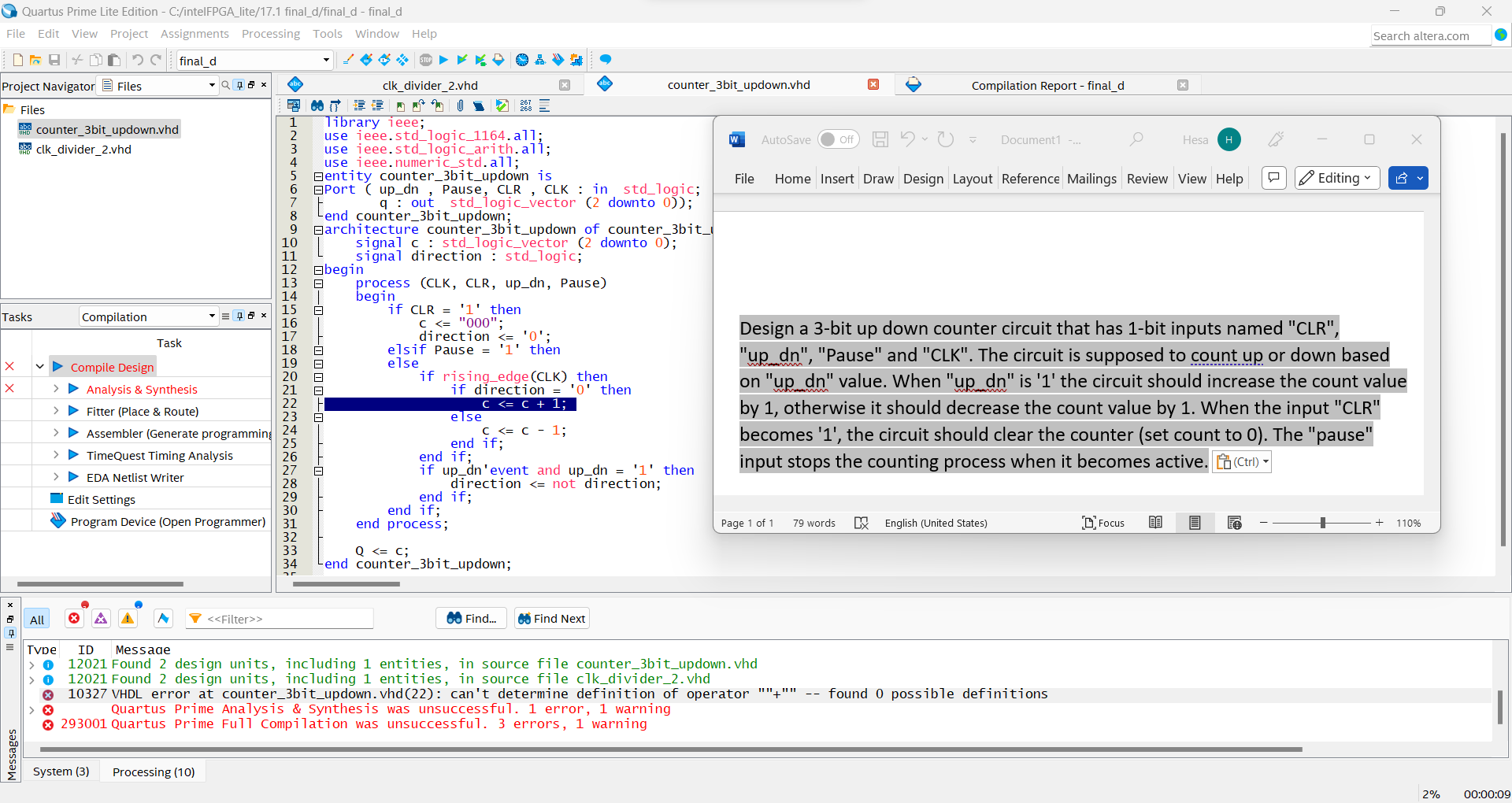 Solved Tvise ID Messaae >0 12021 Found 2 design units, | Chegg.com