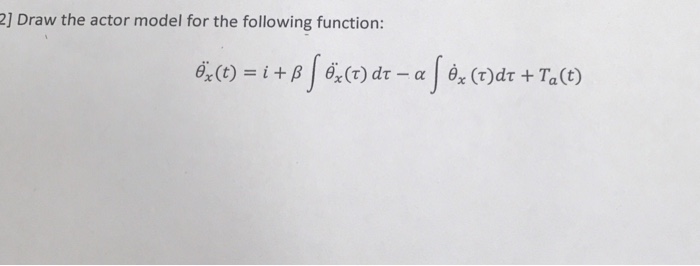 Solved 2] Draw the actor model for the following function: | Chegg.com
