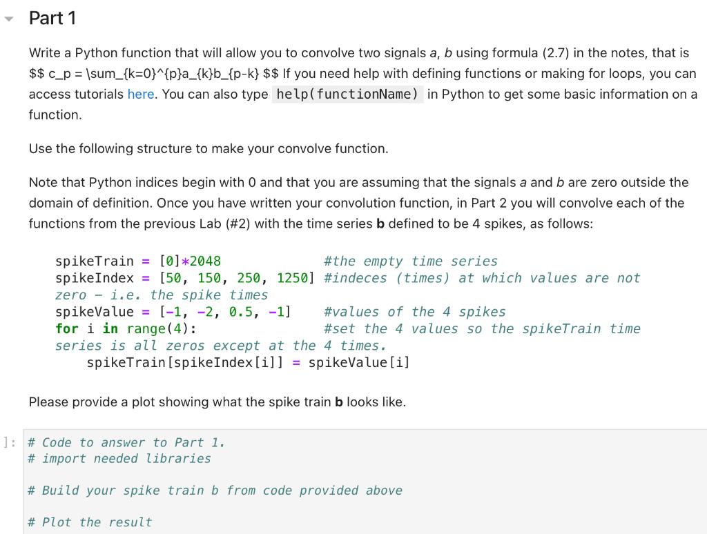 cp=∑k=0pakbp−kWrite a Python function that will allow | Chegg.com