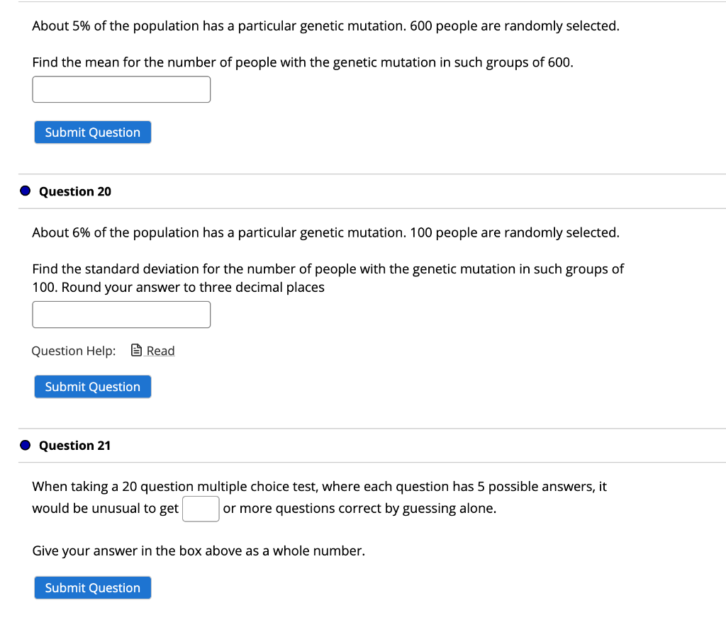 Solved About 5% of the population has a particular genetic | Chegg.com