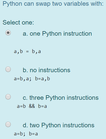 Solved To swap two variables containing two different | Chegg.com