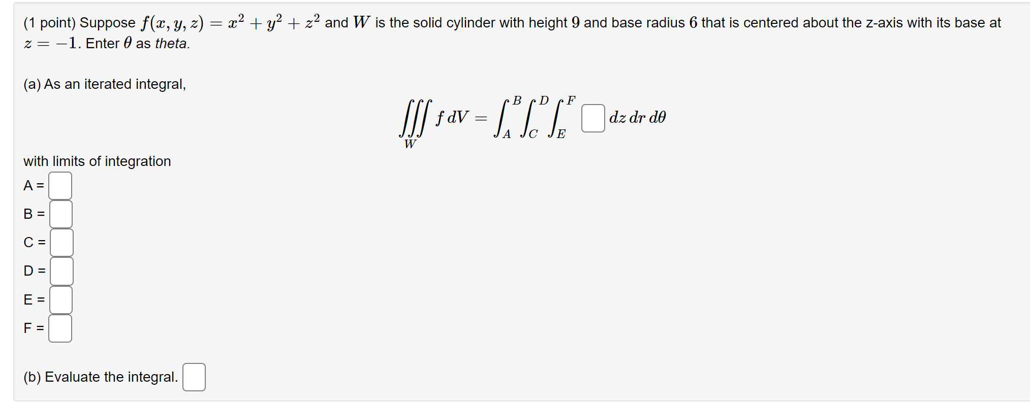 Solved 1 Point Suppose F X Y Z X2 Y2 Z2f X Y Z X2 Y2 Z2