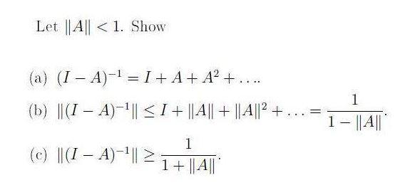 Solved Let ||A|