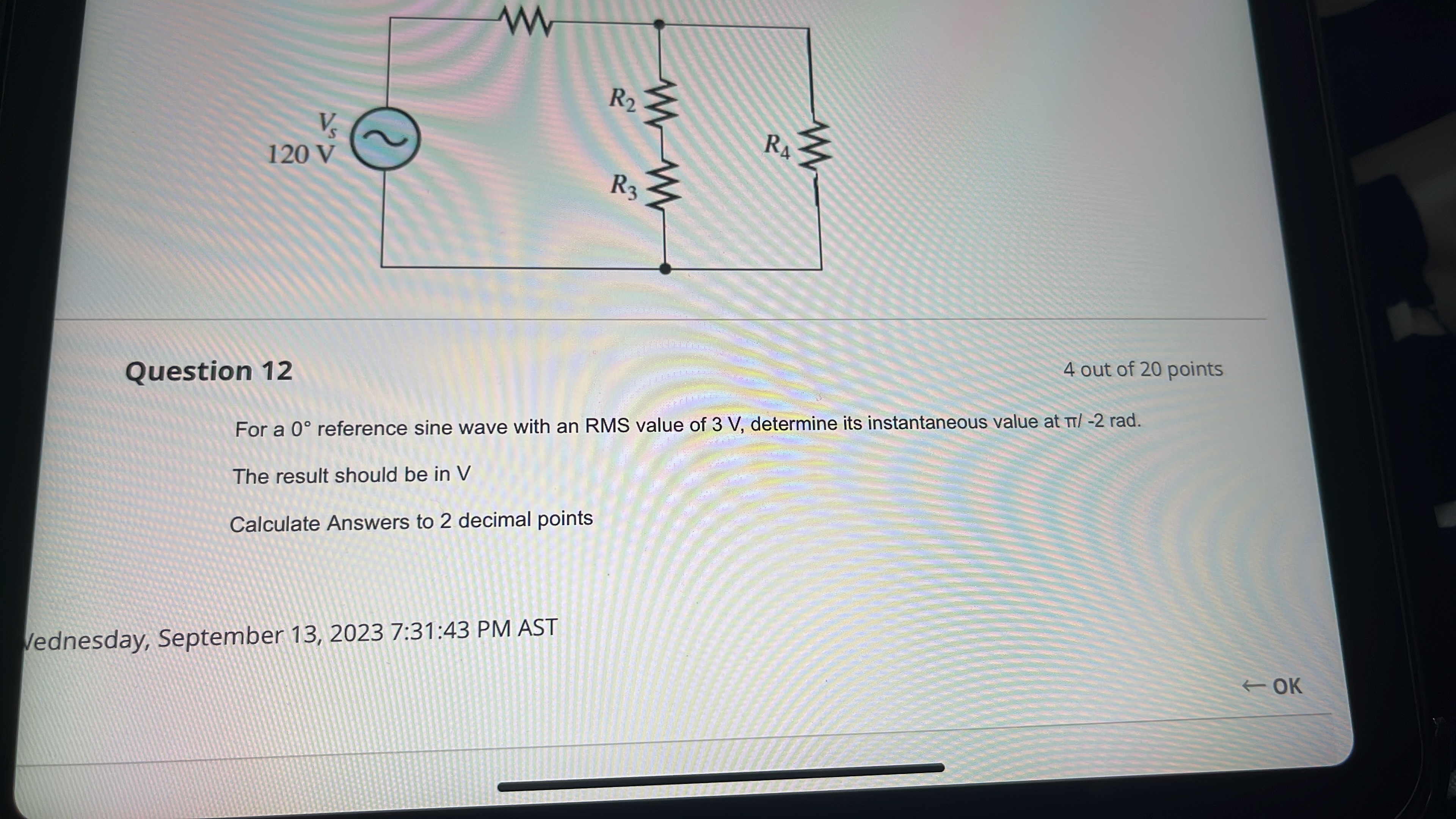 Solved For the sine wave in the below figure, determine the | Chegg.com
