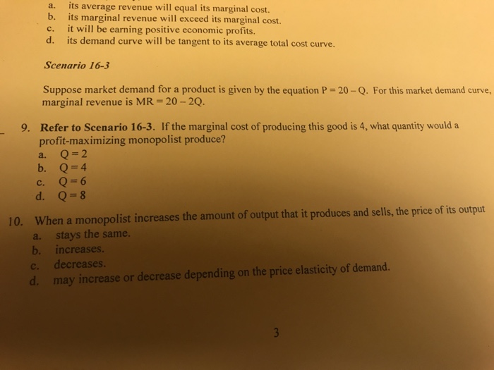 Solved Suppose market demand for a product is given by the | Chegg.com