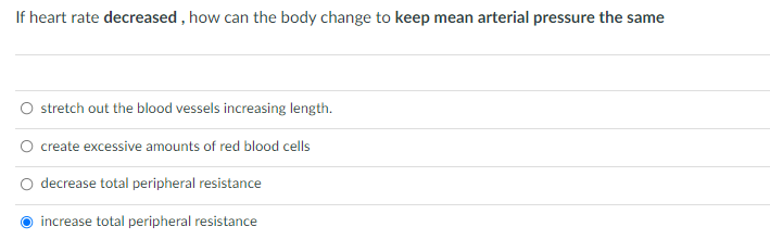 Solved To keep mean arterial pressure the same after an | Chegg.com