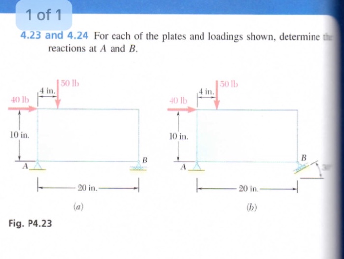 Solved For each of the plates and loadings shown, determine