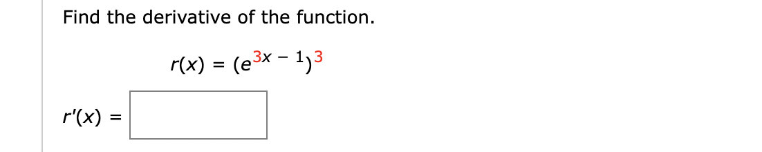 Solved Find the derivative of the | Chegg.com