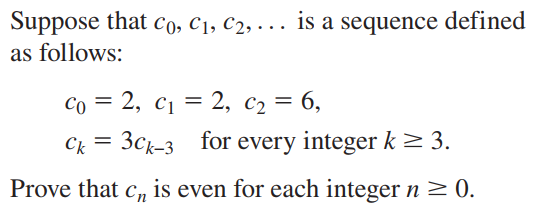 Solved Suppose that c0,c1,c2,… is a sequence defined as | Chegg.com